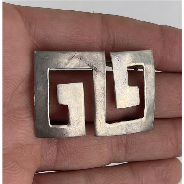 Mid Century Taxco Mexico .800 Silver Brooch Pin