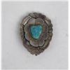 Image 1 : Navajo Turquoise Sterling Silver Brooch Pin