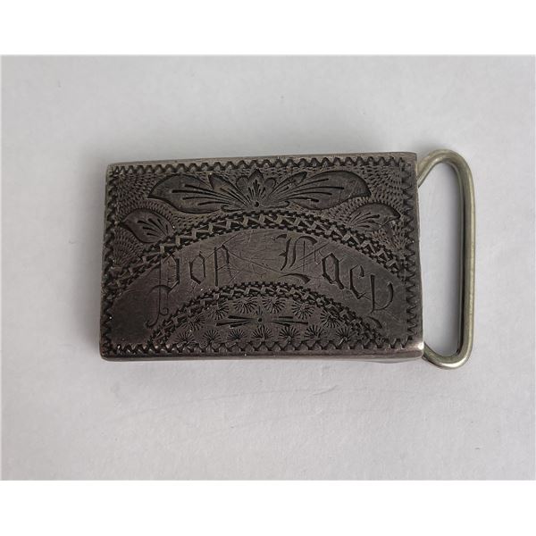 Victorian Sterling Silver Belt Buckle