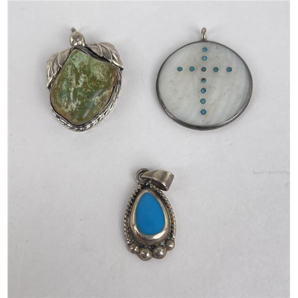 Sterling Silver Navajo Necklace Pendants