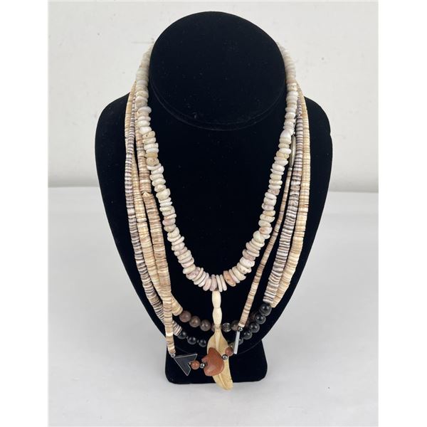 Group of Shell Heishi Navajo Necklaces