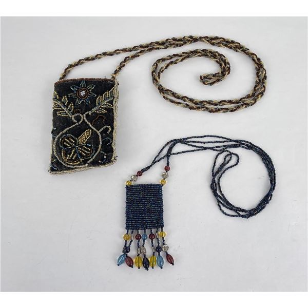 Pair of Beaded Necklace Pouches