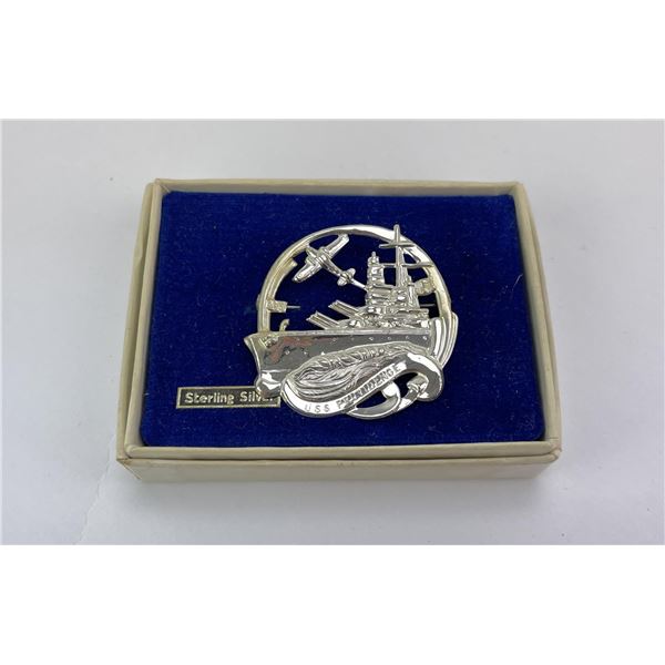 Sterling Silver USS Providence Brooch Pin