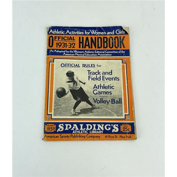 1931-32 Spalding Athletic Handbook