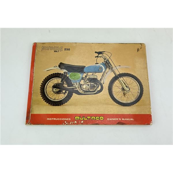 Bultaco Pursang 250 MK7 Motorcycle Manual