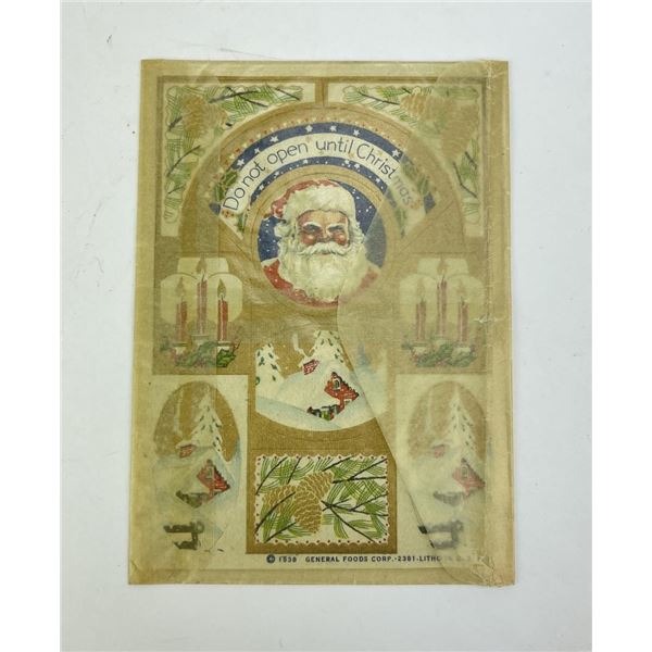 1938 General Foods Premium Package Christmas