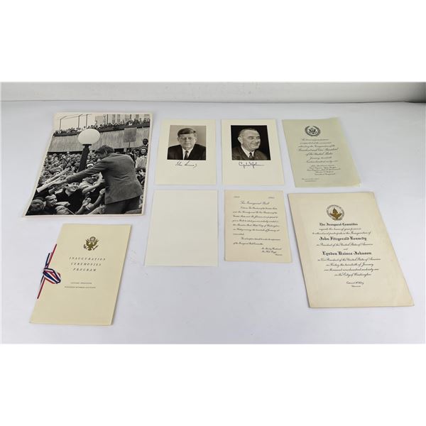 John F Kennedy Inauguration Program Paperwork
