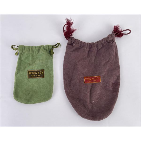 Pair of Antique Tiffany & Co Felt Bags