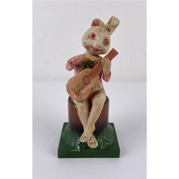 Celluloid Occupied Japan Banjo Rabbit Toy