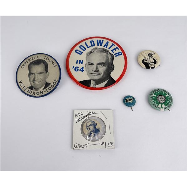 Group of Vintage Political Buttons