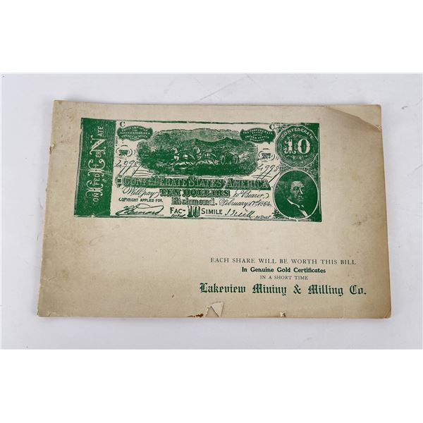 Prospectus of the Lakeview Mining Co Oregon