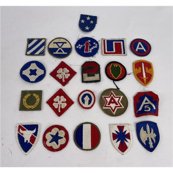 Lot of Assorted WW2 Shoulder Patches