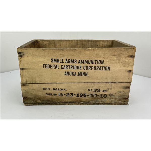 WW2 12 Ga Trench Shotgun Wooden Ammo Crate