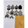 Image 3 : 12 WW2 US Army Assorted Chevrons