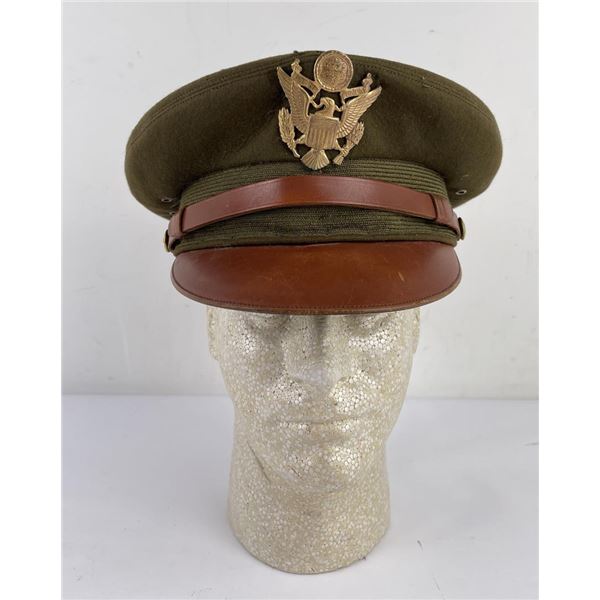 WW2 Army Officers Felt Peak Hat 7 1/8