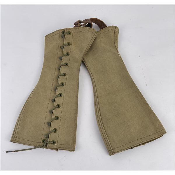 WW1 US Marine Corps Marked Canvas Leggings