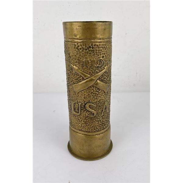 WW1 Identified France Trench Art Shell