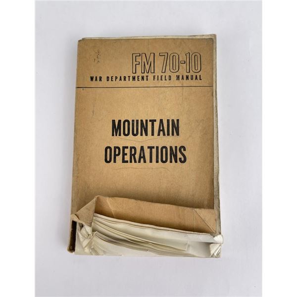 Mountain Operations FM 70-10
