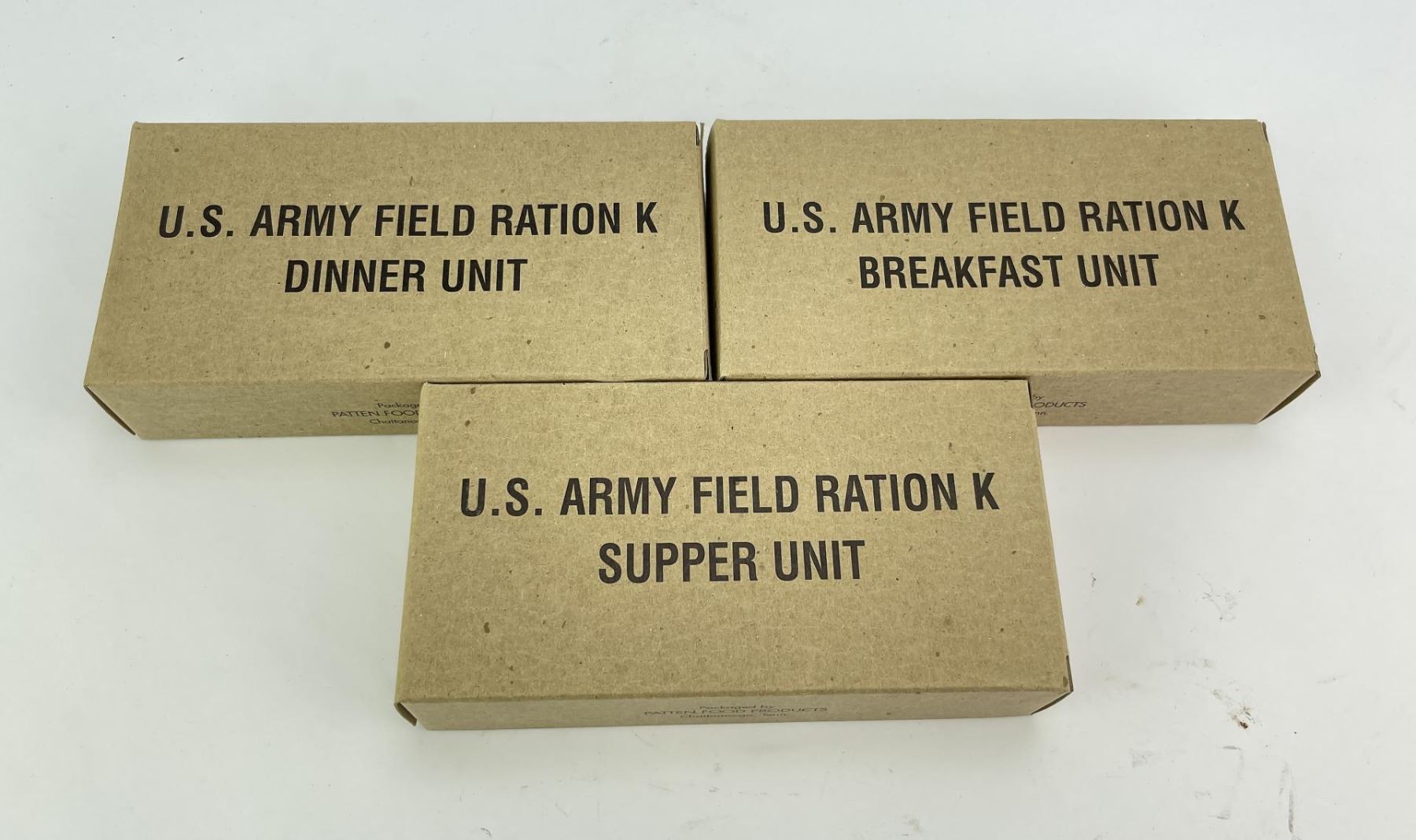 WW2 Reproduction Brown K Ration Boxes
