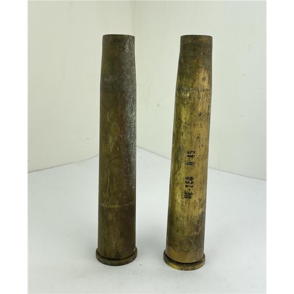 Pair of Brass WW2 40mm Casings Bofors