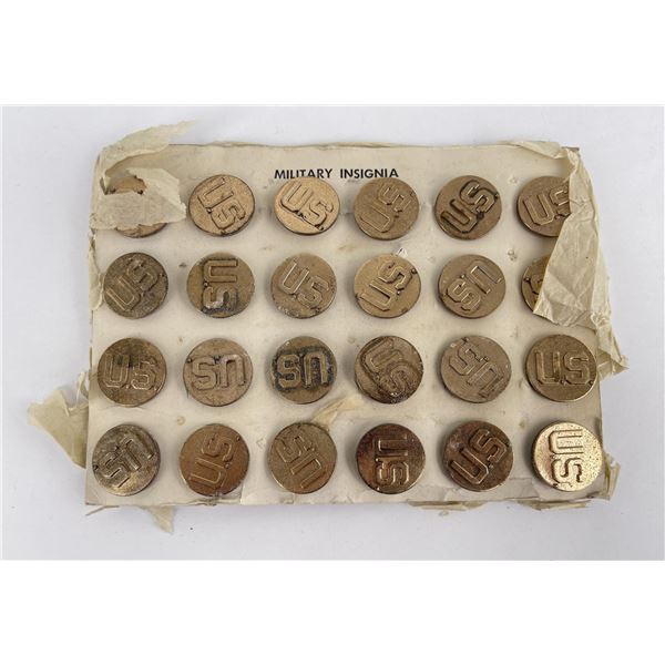 WW2 Lot of 24 US Collar Discs