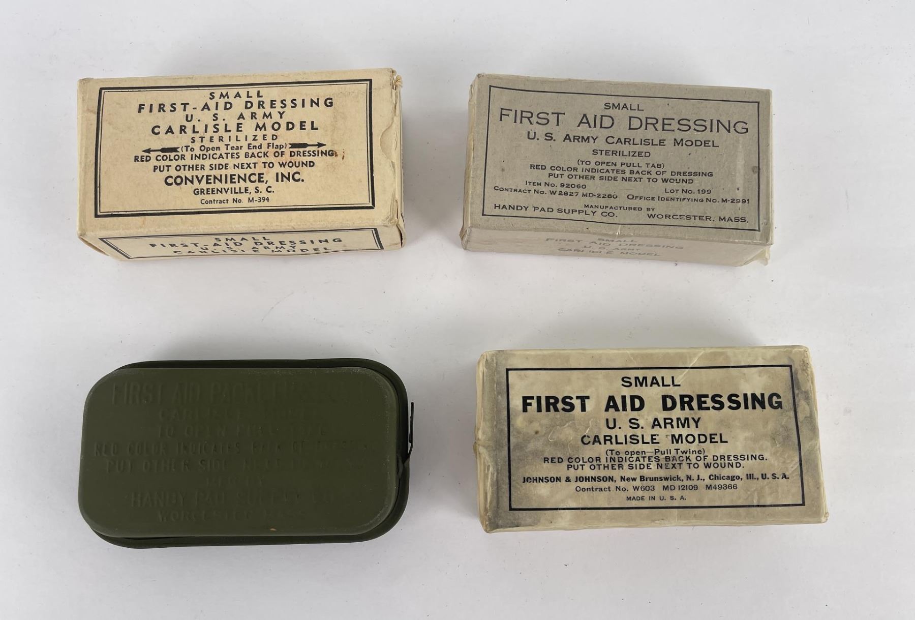 Lot of WW2 First Aid Packets