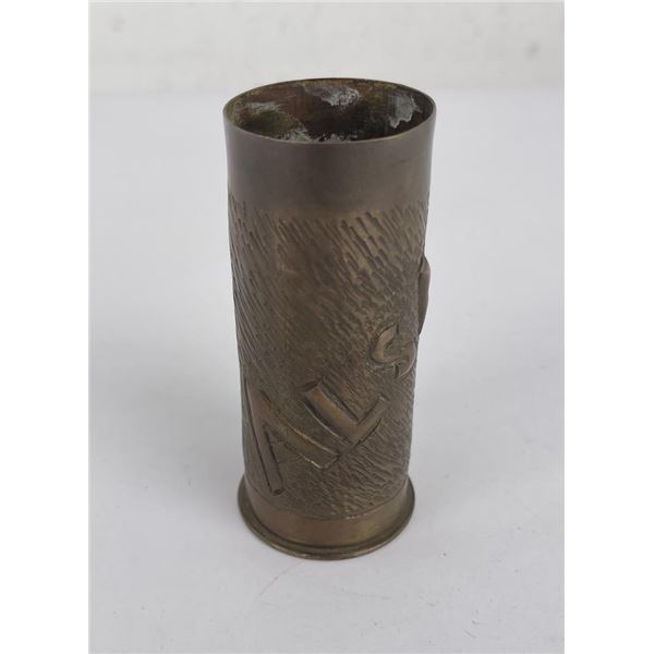 WW1 37mm 1lb Case Marked Alsace Trench Art