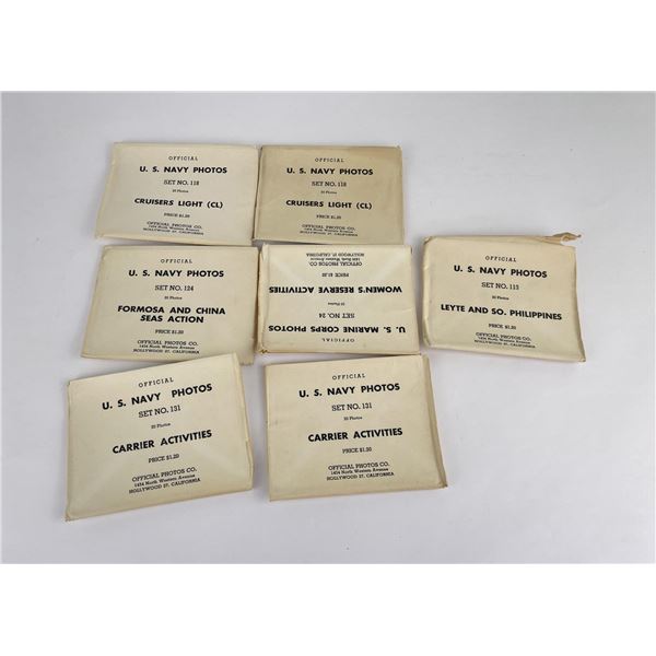 WW2 Lot of 7 Packets of US Navy Photographs