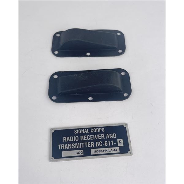 WW2 Data Plates and Push Button Covers