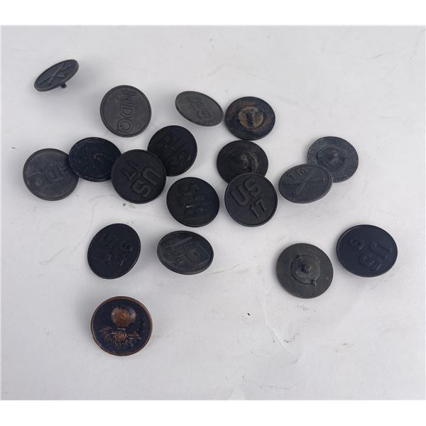 Assorted WW1 US Collar Brass Discs