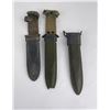 Image 1 : Lot of 3 WW2 US Bayonet Knife Scabbards