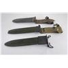 Image 2 : Lot of 3 WW2 US Bayonet Knife Scabbards