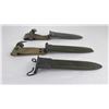 Image 3 : Lot of 3 WW2 US Bayonet Knife Scabbards