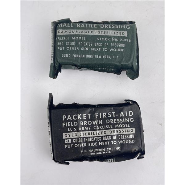 Lot of 2 WW2 First Aid Bandages