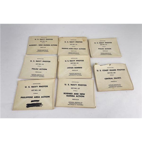 WW2 Lot of 8 Packets of US Navy Photographs