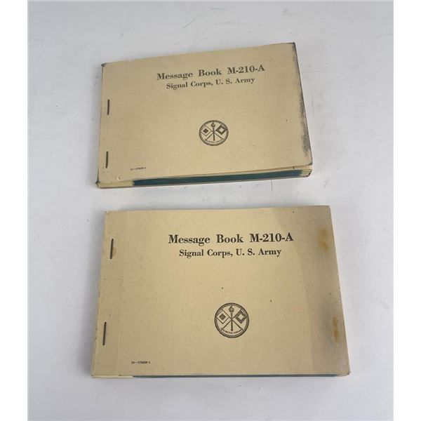 Lot of WW2 Message Books w/ Pigeon Paper M-210-A