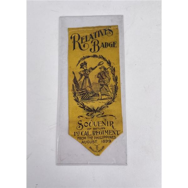 Spanish American War 1st California Ribbon