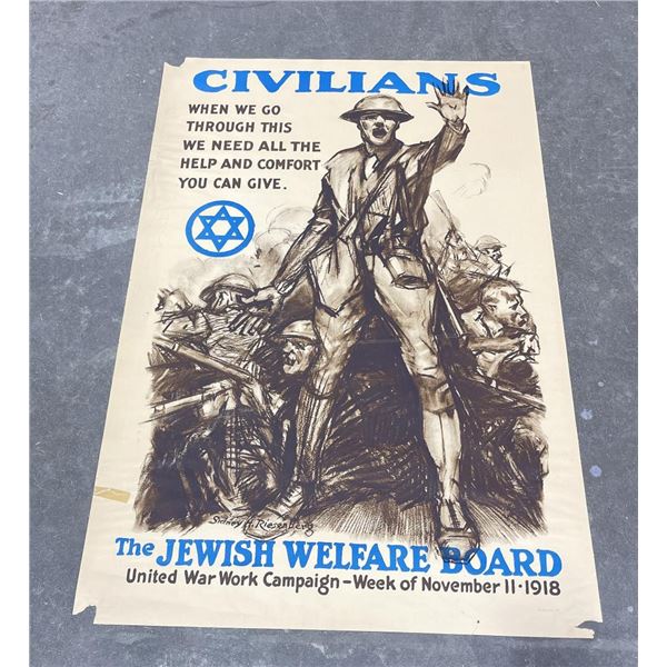 WW1 Jewish Welfare Board Poster