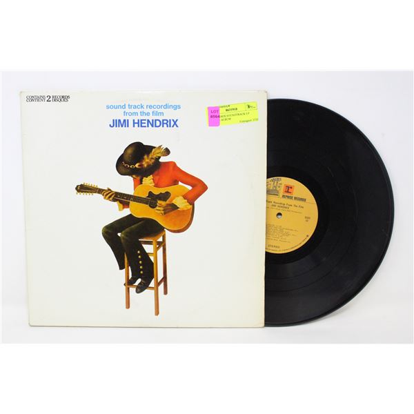 JIMI HE DRIX SOUNDTRACK LP DOUBLE ALBUM