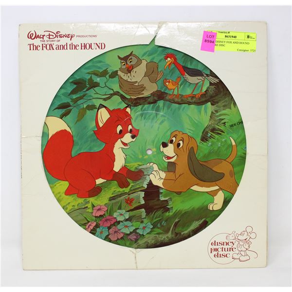 WALT DISNEY FOX AND HOUND PICTURE DISC