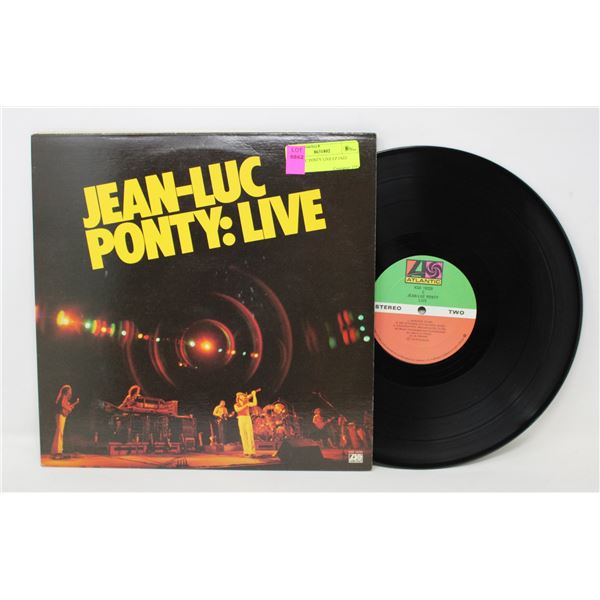 JEAN LUC PONTY LIVE LP JAZZ