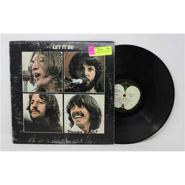 THE BEATLES LET IT BE ON APPLE RECORDS