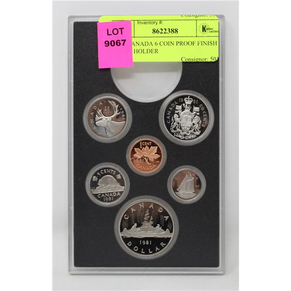 1981 CANADA 6 COIN PROOF FINISH SET IN HOLDER