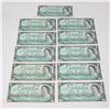 Image 1 : x11 1867-1967 CENTENNIAL CANADA $1 NOTES, UNC.