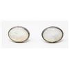 Image 1 : SOLID .925 SILVER CARVED GEMSTONE CUFFLINKS