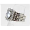 Image 2 : FANCY SILVERPLATE CUBIC ZIRCONIA DIAMOND RING, NEW