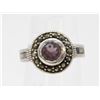 Image 1 : SOLID .925 SILVER AMETHYST GEMSTONE RING