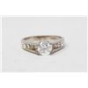 Image 1 : SOLID .925 SILVER CUBIC ZIRCONIA DIAMOND RING