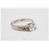 Image 2 : SOLID .925 SILVER CUBIC ZIRCONIA DIAMOND RING