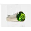 Image 1 : SOLID .925 SILVER GREEN GEMSTONE RING